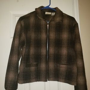 Vintage Crop Wool Zip up